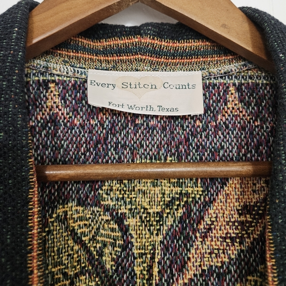 Every Stitch Counts Vintage Fruit Floral Theme Rare Unique Vest - Picture 2 of 7